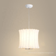 Lampes suspendues suspendues d&#39;intérieur de lanterne d&#39;abat-jour en tissu blanc moderne
